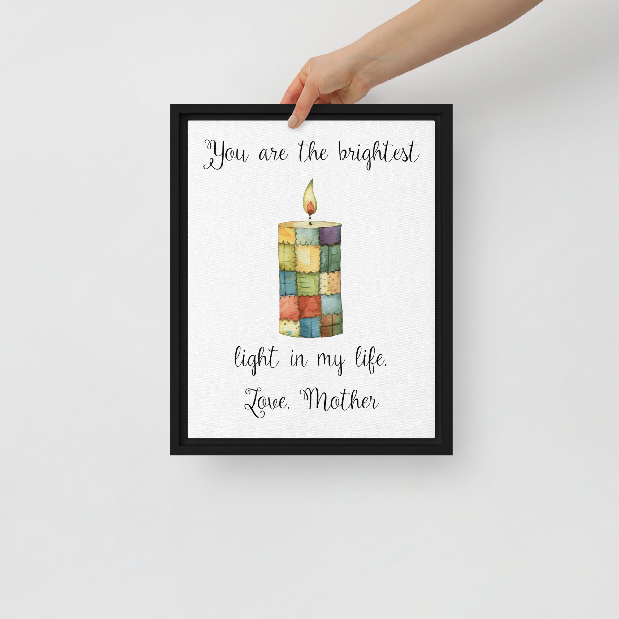 You Are The Brightest Light In My Life Framed Canvas