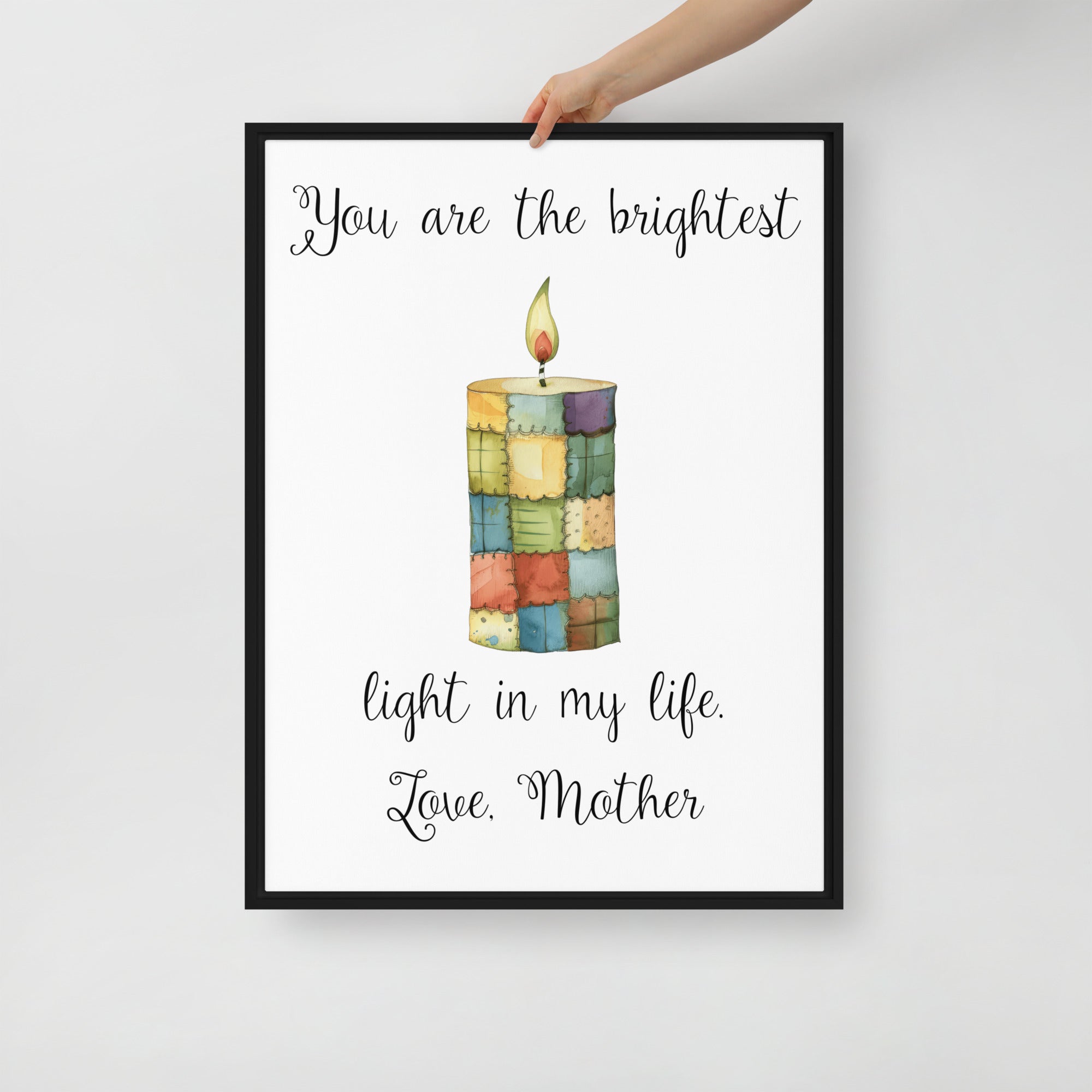 You Are The Brightest Light In My Life Framed Canvas