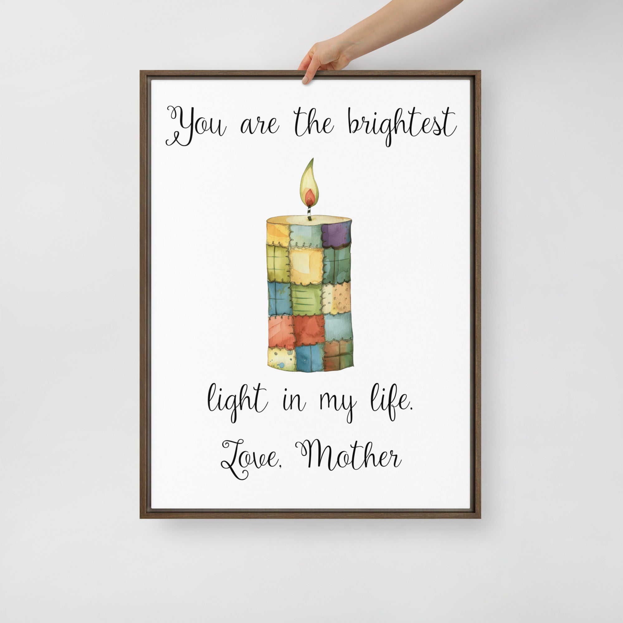 You Are The Brightest Light In My Life Framed Canvas