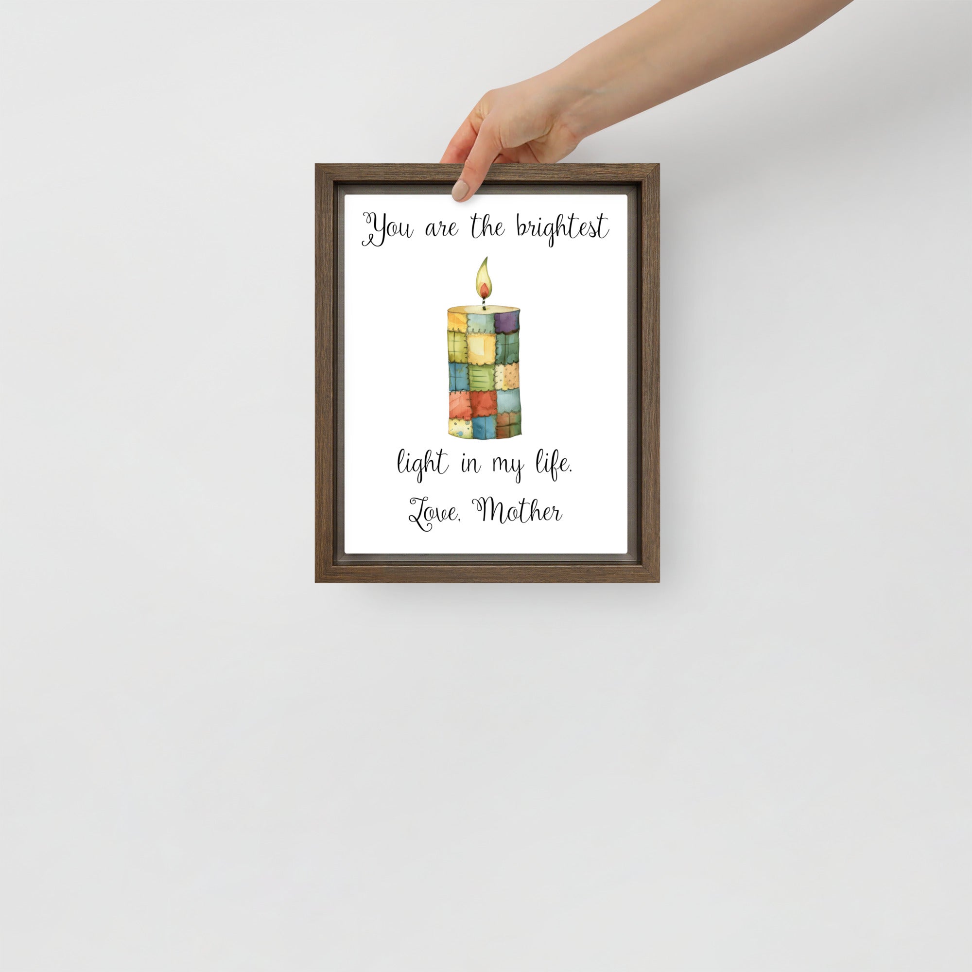 You Are The Brightest Light In My Life Framed Canvas