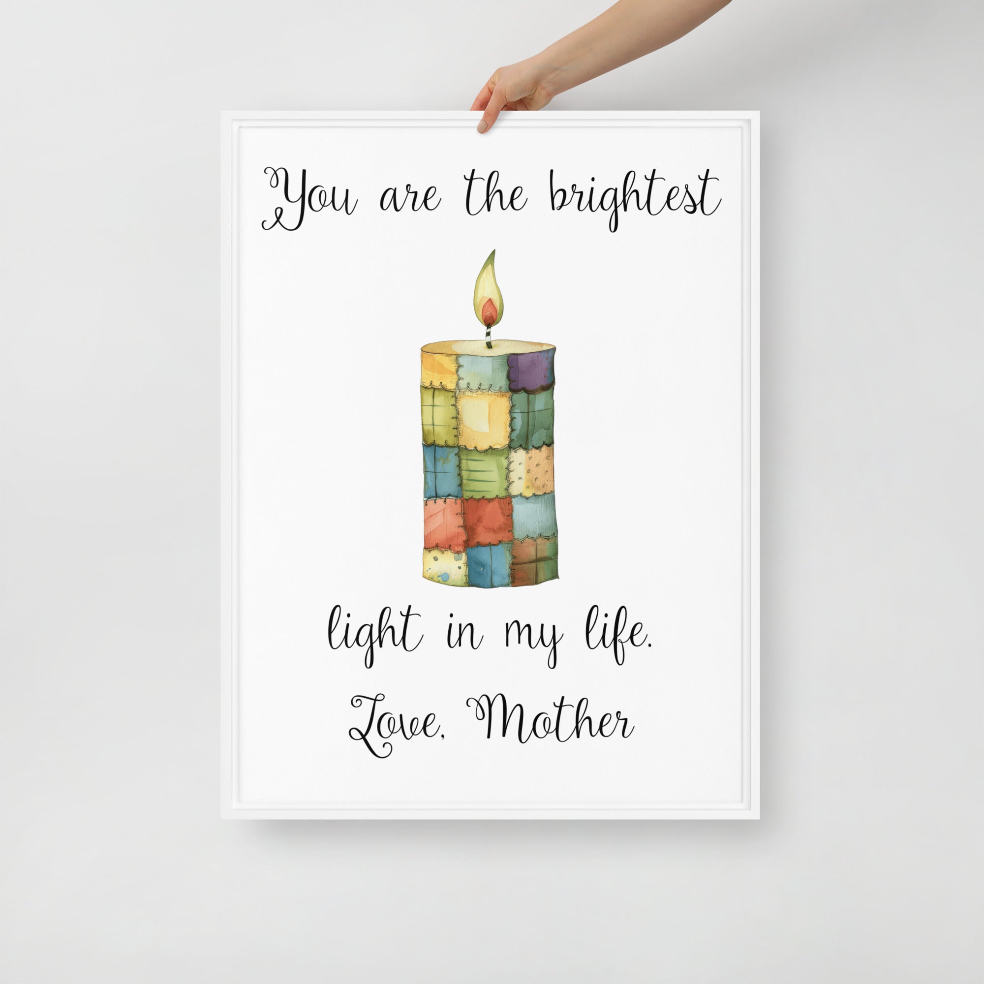You Are The Brightest Light In My Life Framed Canvas