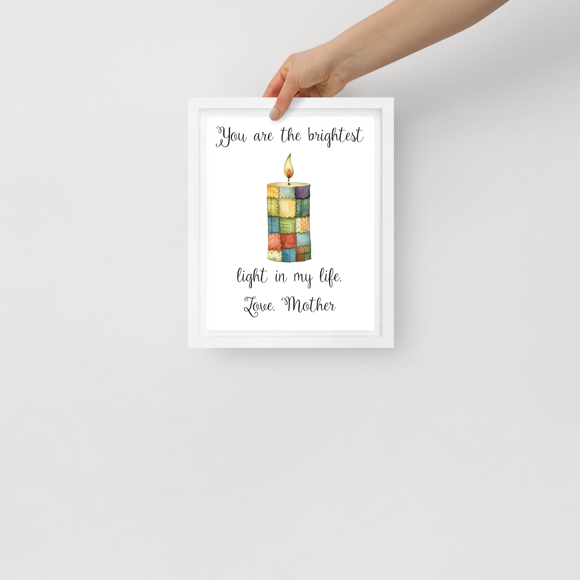 You Are The Brightest Light In My Life Framed Canvas